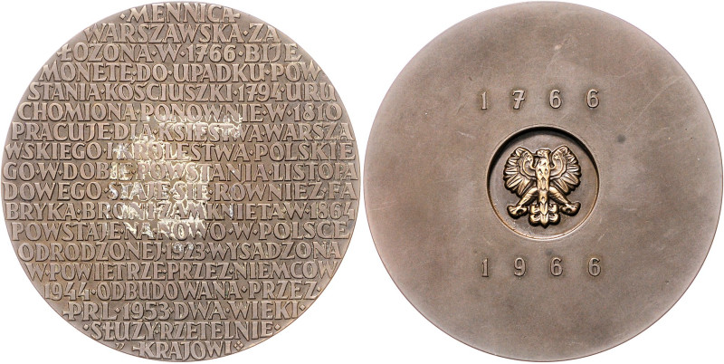 Medaillen auf Numismatik und Prägetechnik. 
Polen. Bronzemed. 1966, v. Jerzy Ja...