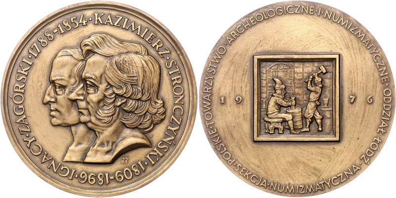 Medaillen auf Numismatik und Prägetechnik. 
Polen. Bronzemed. 1976, v. Jerzy Ja...