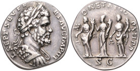 Varia. 
Silbergussmed. o.J. (wohl 18. Jhd.) nach dem Vorbild eines Sesterzen des röm. Kaisers Septimius Severus (reg. 193-211), belorb., drapierte u....