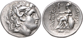 Münzen der griechischen Welt. 
Thrakia. 
Lysimachos I., 323-281 vdZ. Tetradrachme (postum), Cius in Moesia inf., 16,82 g, Alexanderkopf re./Athena N...