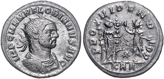 Römische Münzen. 
Kaiserzeit. 
Florianus 276. Antoninian, 3,70 g, Serdica im J...