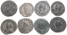 Römische Münzen. 
Kaiserzeit. 
Probus 276-282. 8 verschiedene Antoniniane. 


ss