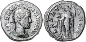 Römische Münzen. 
Kolonien und Provinzen. 
Moesia inf./Callatis, Gordian III., 238-244. AE 28, 12,59 g, belorb., drap. u. gepanz. Bü. re./Demeter mi...