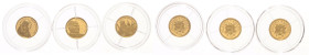 Andorra. 
2x 2 Diners 2008 u. 1x 2 Diners 2009, alle GOLD (je 0,73 g 999.9 f.), Jungfrau Maria von Lourdes, Papst Joh. Paul II. u. Kaiser Karl der Gr...