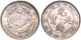 China-Ch'ing-Dynastie (Mandschu-Dynastie). 
Kuang Hsü 1875-1908. 2 Stück 20 Cents o.J. (1895-1907), Hu-Peh Province, KM Y125.1, dazu: Republik, Kwang...