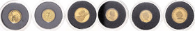 Cook-Inseln. 
1 Dollar 2007, Johannes Paul II. - Santo subito, 5 Dollars 2011, Tangaroa - God of the Sea, und 10 D. 2007, Weihnachten, alle GOLD (zus...