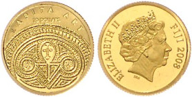 Fidschi. 
10 Dollars 2006, GOLD (1,0 g 999.9 f.), Lapita Art. KM&nbsp;236. mehrwertsteuerbefreit, in Kapsel. 


PP