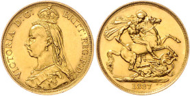 Großbritannien. 
Victoria 1837-1901. 2 Pounds 1887, GOLD, 15,96 g, Jubiläumsausgabe. Schön&nbsp;134, Fb.&nbsp;391, Seaby&nbsp;3865. mehrwertsteuerbef...