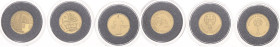Portugal. 
Republik seit 1910. 1/4 Euro 2006, 2007 u. 2008, GOLD (je 1/20 Oz fein), Portugiesen des Jahrhunderts (1.-3. Ausg.): Alfons der Eroberer, ...