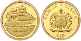 Samoa. 
10 Tala 2007, GOLD (1,0 g 999 f.), S.M.S. "Bismarck". KM&nbsp;183. in Kapsel. 


PP