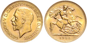 Südafrika. 
Südafrik. Union unter Georg V. 1910-1936. Sovereign 1931 SA, Pretoria, GOLD. KM&nbsp;21, Seaby&nbsp;4005, Fb.&nbsp;5. mehrwertsteuerbefre...