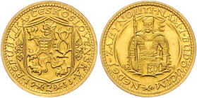 Tschechoslowakei/Tschechien. 
Erste Republik 1918-1939. 2 Dukaten 1933, Kremnitz, GOLD, 6,98 g. Nov.&nbsp;17, KM&nbsp;9, Fb.&nbsp;1. Aufl. 4671 Ex., ...