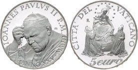 Vatikan. 
Joh. Paul II. 1978-2005. 5 u. 10 Euro 2003, Silber, Jahr des Rosenkranzes/25 Jahre Pontifikat. zus. 2 St., Auflage je 10.000 Ex., jeweils m...
