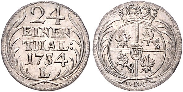 Sachsen/-Albertinische Linie (Kurlinie ab 1547). 
Friedrich August II. 1733-176...