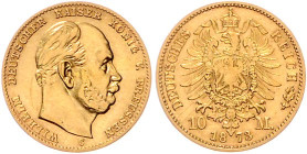 Preussen. 
Wilhelm I. 1871-1888. 10 Mark 1873 C. Jaeger&nbsp;242. Los wie vor. 


ss