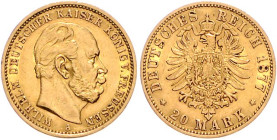 Preussen. 
Wilhelm I. 1871-1888. 20 Mark 1877 A. Jaeger&nbsp;246. 


ss