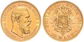 Preussen. 
Friedrich III. 1888. 10 Mark 1888 A. Jaeger&nbsp;247. 


vz
