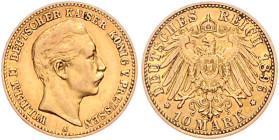 Preussen. 
Wilhelm II. 1888-1918. 10 Mark 1896 A. Jaeger&nbsp;251. 


ss