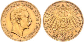 Preussen. 
Wilhelm II. 1888-1918. 10 Mark 1901 A. Jaeger&nbsp;251. 


ss
