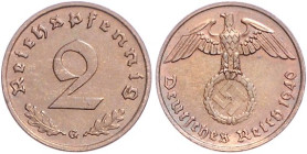 2 Rpf. 1940 G, Kupfer. Jaeger&nbsp;362. 


winz. Rdu, gutes vz