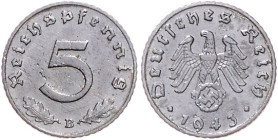 5 Rpf. 1943 B, Zink. Jaeger&nbsp;362. 


zap., vz