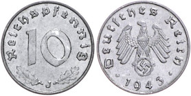 10 Rpf. 1943 J, Zink. Jaeger&nbsp;371. 


zap., vz-stfr