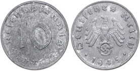10 Rpf. 1945 A u. E, Zink. Jaeger&nbsp;371. zus. 2 St.. 


vz