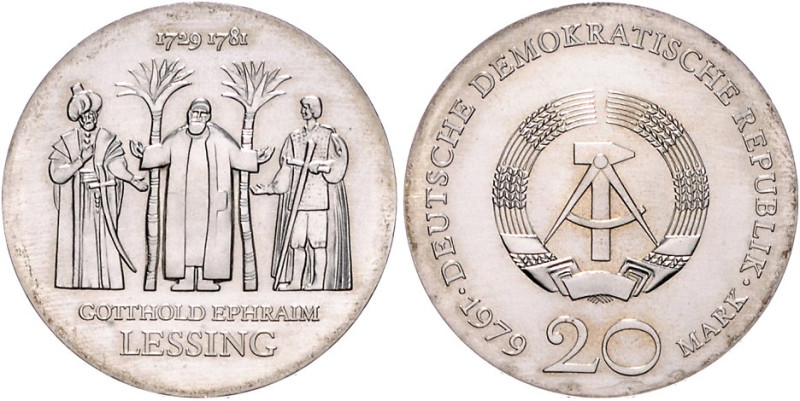 Gedenkmünzen. 
20 Mark. 1979, Lessing. Jaeger&nbsp;1571. 


stempelfrisch