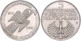 DM-Gedenkmünzen. 
5 DM 1952 D, Germanisches Museum. Jaeger&nbsp;388. 


winz. Kratzer, f. vz/vz