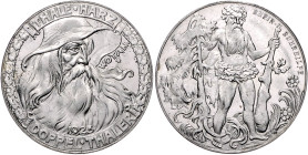 Orte. 
Thale/Harz. Doppel-Thaler 1923, Zink vernickelt, Wotanskopf/Wilder Mann u. "Rhein- u. Ruhrhilfe", M. 24936.9. 


vz