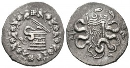 Asia Menor. Misia. Cistóforo. 190-133 a.C. Pérgamo. (Gc-3948). Ag. 12,62 g. MBC+. Est...120,00.