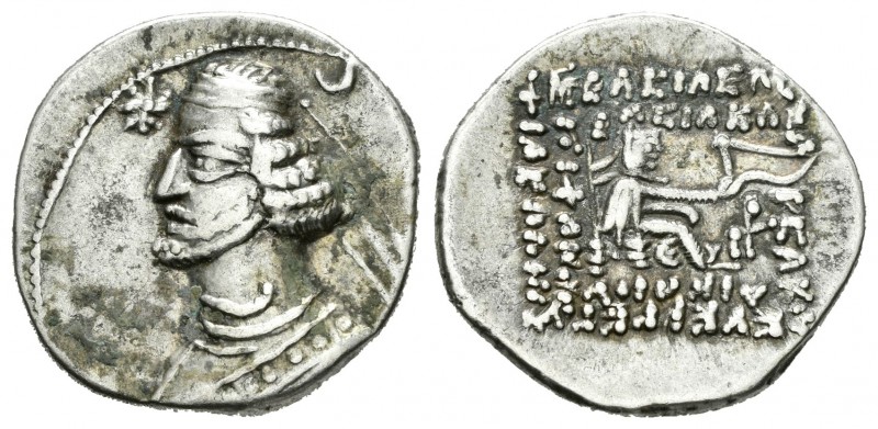 Imperio Parto. Orodes II. Dracma. 57-38 a.C. Partia. Ag. 4,07 g. MBC. Est...65,0...