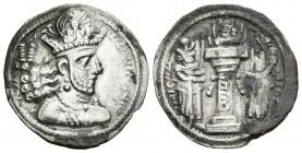 Imperio Sasánida. Shapur I. Dracma. 309-379 a.C. (Shelwood-32). Ag. 4,06 g. MBC+. Est...70,00.