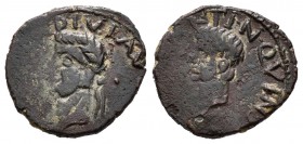 Cartagonova. Sextante. 14-36 d.C. Cartagena (Murcia). (Abh-610). Ae. 2,37 g. Época de Tiberio. MBC-. Est...65,00.