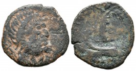 Arse. As. 150-100. Sagunto (Valencia). (Abh-2074). (Acip-2027). (C-Página 319). Ae. 9,20 g. Serie Neptuno-Victoria. BC. Est...180,00.