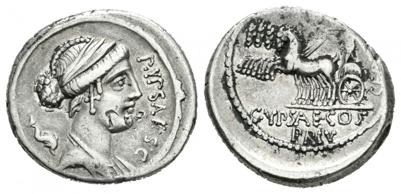 Plautia. Denario. 60 a.C. Roma. (Ffc-997). (Craw-420/2a). (Cal-1126). Ag. 3,96 g...