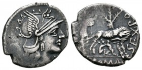 Pompeia. Denarioa. 137 a.C. Italia Central. Ag. 3,85 g. MBC-. Est...40,00.