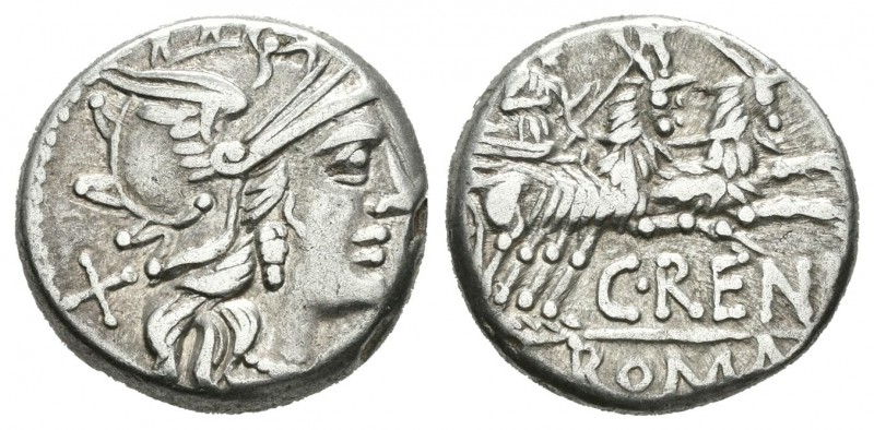 Renia. Denario. 138 a.C. Roma. (Ffc-1088). (Craw-231/1). (Cal-1230). Anv.: Cabez...