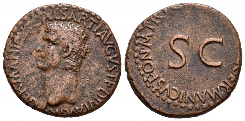 Calígula. As. 37-8 d.C. Roma. (Spink-1821). (Ric-35). Ae. 10,93 g. Reverso desce...