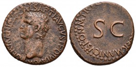 Calígula. As. 37-8 d.C. Roma. (Spink-1821). (Ric-35). Ae. 10,93 g. Reverso descentrado. MBC-. Est...60,00.