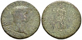 Claudio I. Sestercio. 42 d.C. Roma. (Spink-1854). (Ric-115). Rev.: SPES AVGVSTA. Spes avanzando a izquierda con flor. Ae. 25,70 g. BC-. Est...65,00.