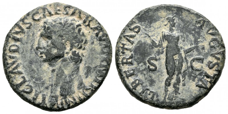Claudio I. As. 41-2 d.C. Roma. (Spink-1859). (Ric-97). Rev.: LIBERTAS AVGVSTA S ...