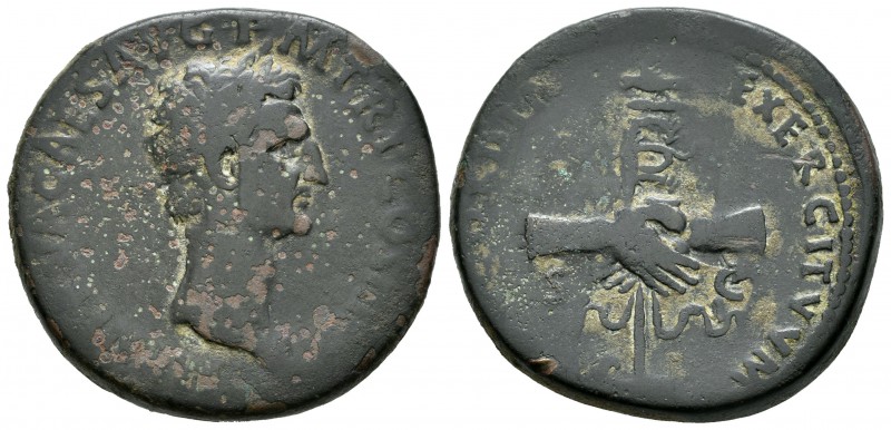 Nerva. Sestercio. 96 d.C. Roma. (Spink-3042 variante). (Ric-70). Rev.: (CO)NCORD...
