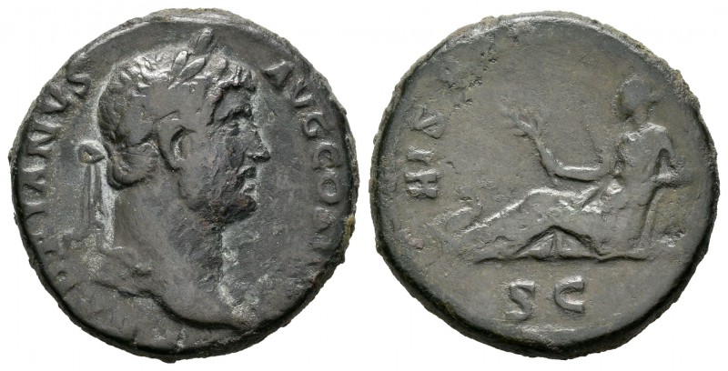 Adriano. As. 134-138 d.C. Roma. (Ric-852). (Cu-823). Rev.: HISP(ANIA) S C. Hispa...