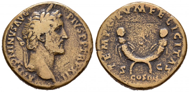 Antonino Pío. Sestercio. 149 d.C. Roma. (Spink-4236). (Ric-857). Rev.: TEMPORVM ...