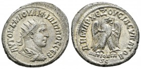 Filipo I. Tetradracma. 244-249 d.C. Antioquía. (Gic-3598 variante). Ag. 12,67 g. EBC-. Est...100,00.