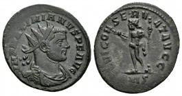 Maximiano Hércules. Antoniniano. 286-293 d.C. Roma. (Spink-13143). (Ric-506). Rev.: IOVI CONSERVAT AVGG. Júpiter en pie a izquierda con haz de rayos y...