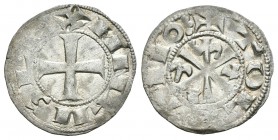 Reino de Castilla y León. Alfonso VI (1073-1109). Dinero. Toledo. (Abm-5). (Bautista-3.8). Ve. 1,10 g. Tres puntos al final de la leyenda del reverso....