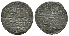 Reino de Castilla y León. Alfonso X (1252-1284). Dinero. (Bautista-362). (Abm-235). Ve. 0,69 g. Marca de ceca cruz potenzada en primer cuadrante. MBC+...