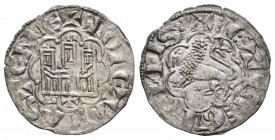 Reino de Castilla y León. Alfonso X (1252-1284). Noven. Toledo. (Abm-271). Ve. 0,76 g. Con T bajo el castillo. EBC. Est...50,00.